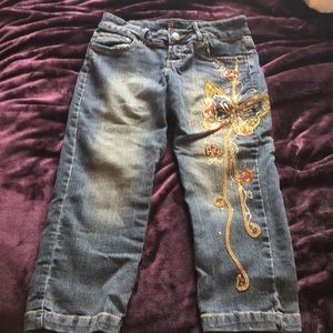 Jou Jou Embroidered Capris